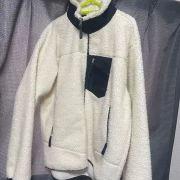 화이트 플리스 자켓 집업