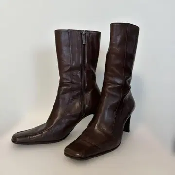 새상품급!RIZRAFFINEE 리즈라피네 가죽 지퍼 부츠