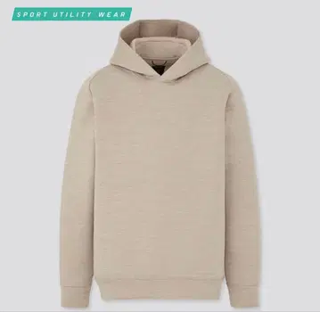 드라이 스트레치 맨투맨 후드티 베이지
