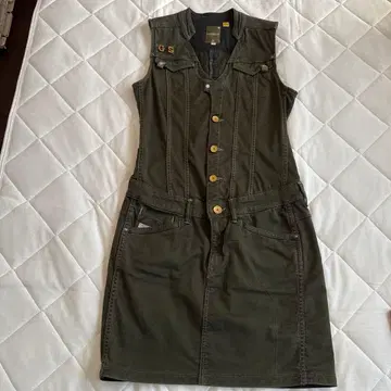 레어 지스타 카키 데님 튜닉