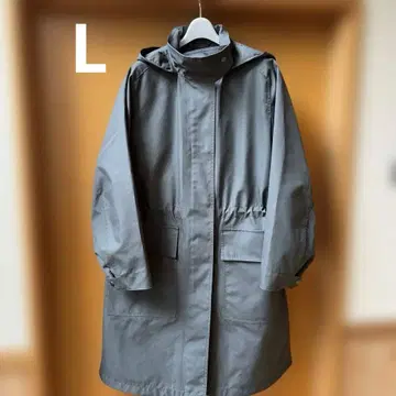 UNIQLO U 그레이 후드 부착 롱 코트