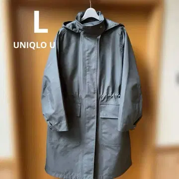 UNIQLO U 그레이 / 후드 부착 트렌치코트