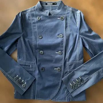 DKNY 블루 더블 버튼 자켓