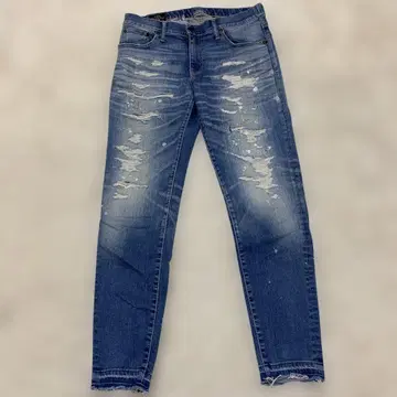 빅존 스키니 데님 팬츠 데미지 남성용 슬림 조거