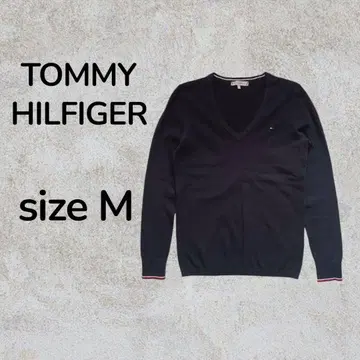 TOMMY HILFIGER 타미힐피거 V넥 니트 네이비