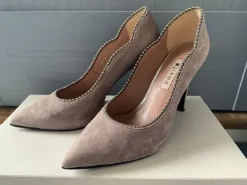 DIANA 그레이 퍼플 스웨이드 펌프스 하이힐 스터드 23.5 다이애나