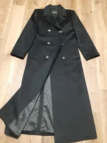 Mia Cara 캐시미어 100% 롱 코트 블랙 9호 맥시 길이