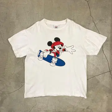스케이트보드 미키마우스 VISION 콜라보 T셔츠 disney 화이트