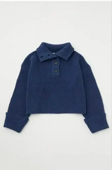 moussy 버튼 업 하이넥 스웨터 NVY