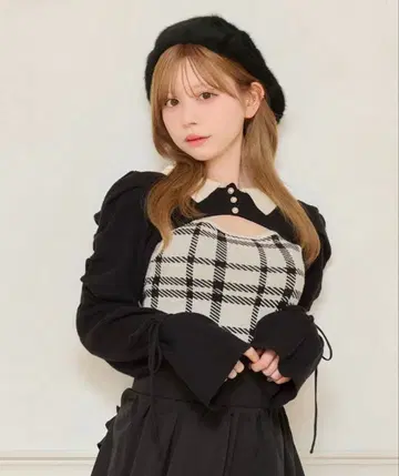 apres jour 아프레 주르 소매 리본 니트 앙상블