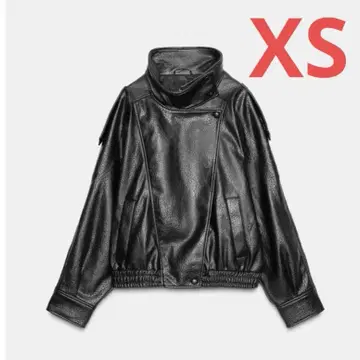 ZARA 페이크 가죽 자켓 XS 블랙 미사용 새상품 자라