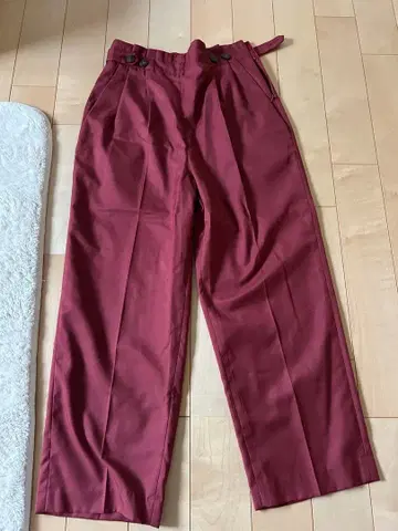 BEAMS HEART 버건디 와이드 팬츠 M