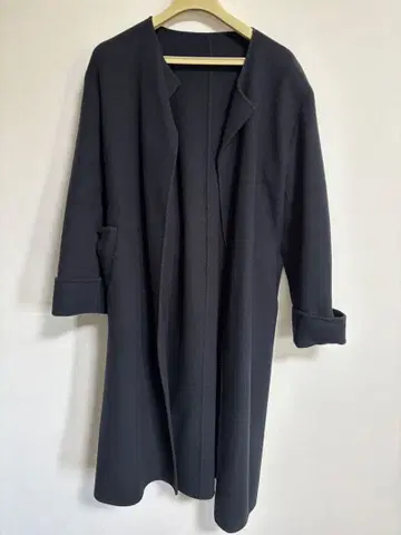 알아바일 울 리버 노카라 코트 더블 페이스