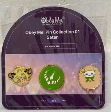 Obey Me! 사탄 핀 배지 Makeship 한정판 미개봉 새상품