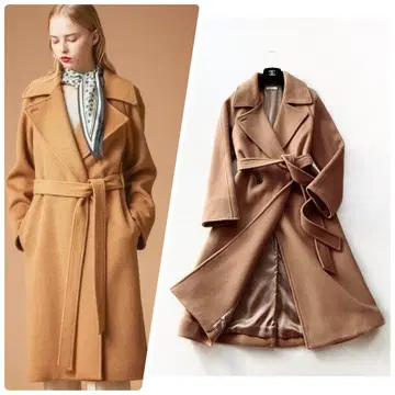 [ EPOCA ] 정가 13.2만 베르나데타 울 코트 벨티드 카멜