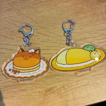 뭐든지 생물 카페 트레이딩 아크릴 키링 다메기츠네 세트