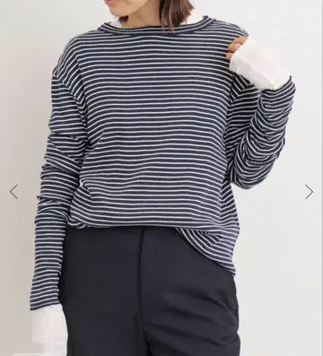 아파르트망 BORDER RIB LONGSLEEVE T-SHIRT