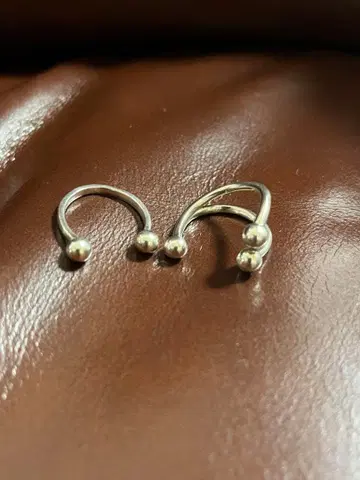 [ silver925 ] 공이 달린 오픈 반지