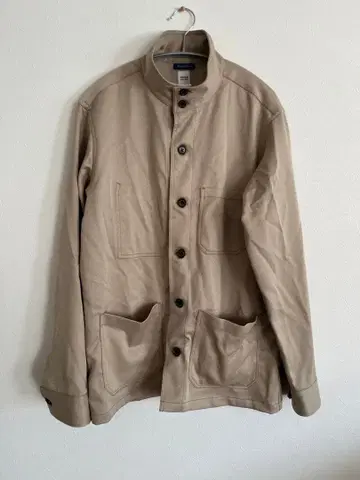 베이지 테일러드 데님 자켓 버튼 포함