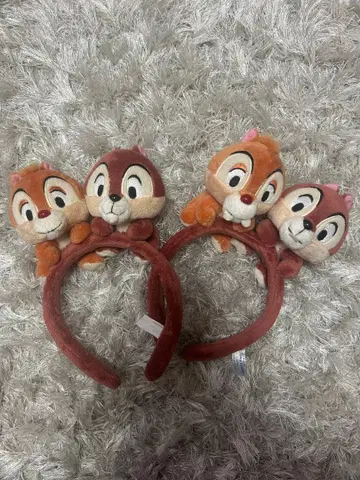 칩과 데일 봉제 인형 머리띠