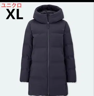 유니크 후드 심리스 다운 코트 XL