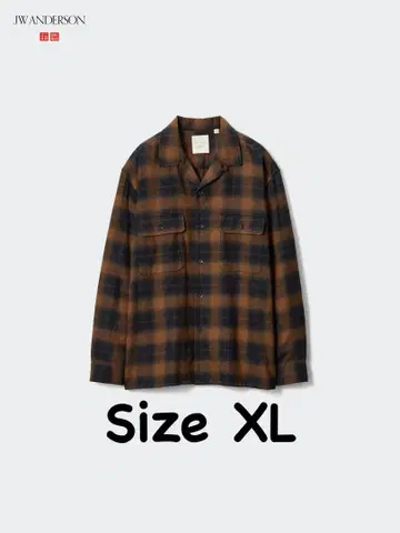 UNIQLO JW ANDERSON 브러쉬드 코튼 오버 사이즈 셔츠