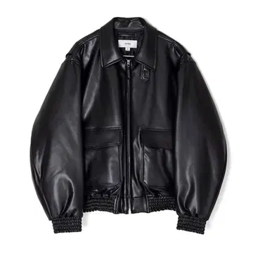 HYKE FAUX LEATHER JACKET 에코 가죽 자켓