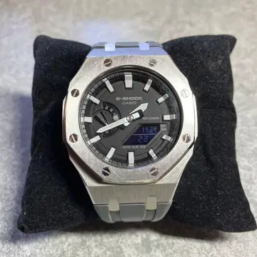 G-SHOCK 디지털 아날로그 손목시계 실버/그레이 (가동품)