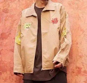 정가 26,400엔 자켓 블루종 오버 사이즈 자수 베트남 자켓