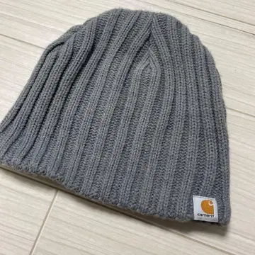 Carhartt 그레이 리브 니트 모자 프리 사이즈