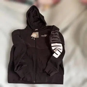 PUMA 풀 집업 후드티 블랙 L