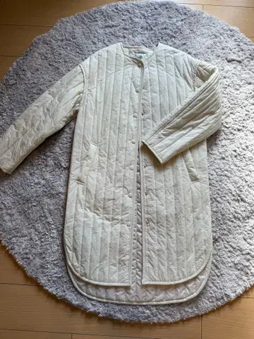 nano universe 아이보리 퀼팅 자켓