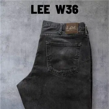 Lee 레귤러 핏 블랙 데님 빅 사이즈 실측치수 W36 L30