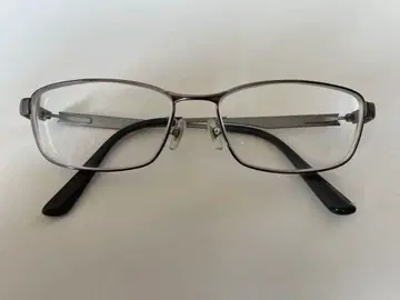 Rayban 실버 메탈 프레임 직사각형 안경