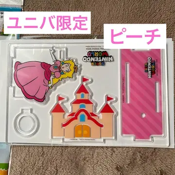 유니버셜 USJ 한정판 피치 콜렉터블 펜 스탠드 아크릴 닌텐도