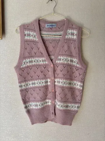 [ 구제 의류 ] 핑크 니트 베스트