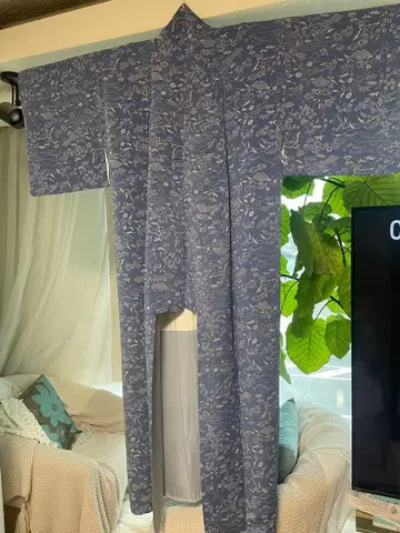 크레이프 원단 이중 코몬 기모노