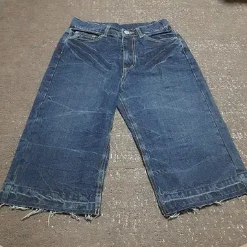 데님 숏팬츠 사이즈 170 다크 블루