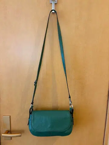 츠치야 가방 그린 가죽 숄더백