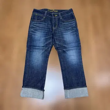 Crystal Sylph 롤업 숏 데님