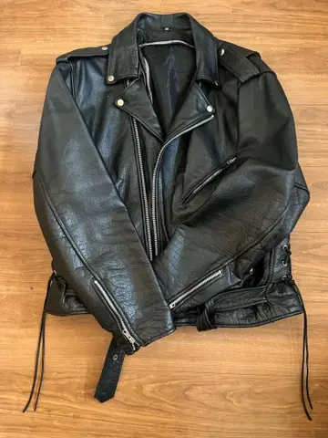 80s90s 가죽 더블 라이더 자켓