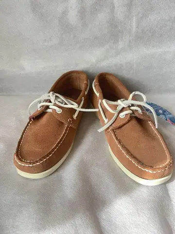 미사용 새상품 발렛잼 브라운 스웨이드 데크 슈즈 42(26.5)