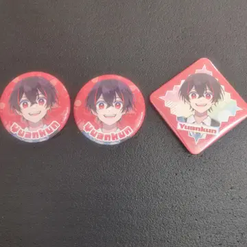 컬러풀 피치 유안 군 신 비쥬 캔 배지 3개 세트