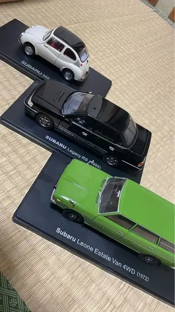 일본산 명차 컬렉션 스바루 1/24 3대 세트 360 레오네 레거시