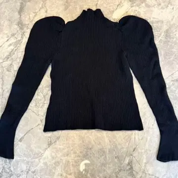 하립투 Volume Sleeve Rib Knit Tops