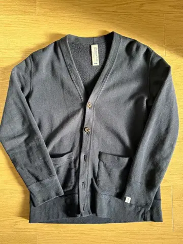 LOOPWHEELER 네이비 맨투맨 가디건 S