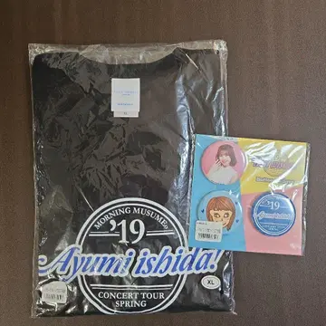 모닝구 무스메.19 이시다 아유미 멘카라 T셔츠 + 캔뱃지