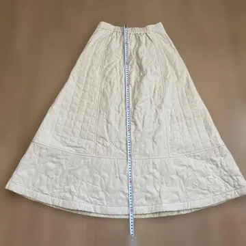 메리제니 아이보리 튤립 패턴 퀼팅 스커트 F