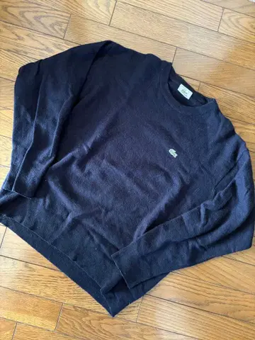 [ 구제 의류 ] LACOSTE 다크 네이비 크루넥 스웨터 M
