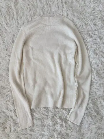 그린 라벨 워셔블 울 리브 보틀넥 니트 풀오버